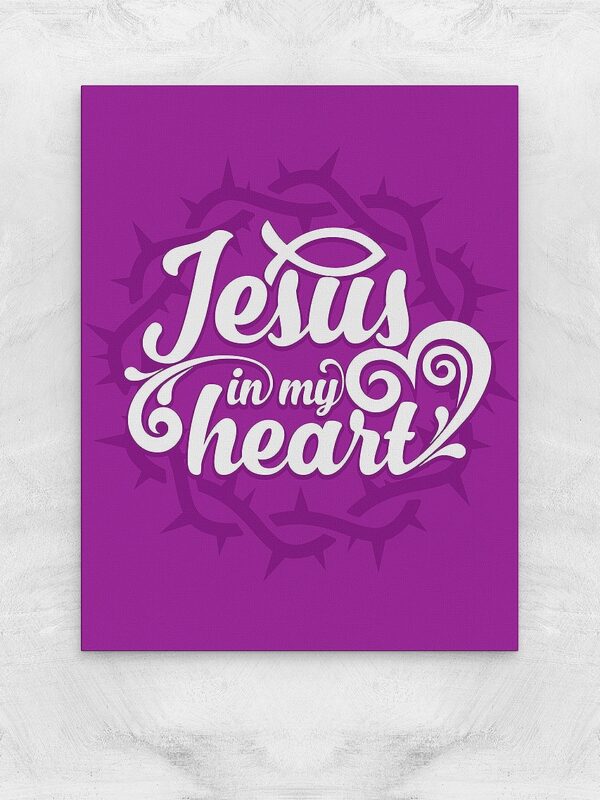 Cuadro en Canva Hogar Bendice Morado